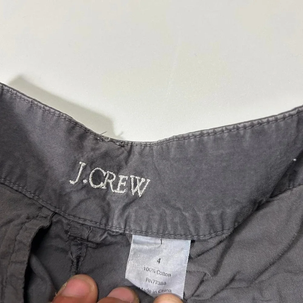 J Crew Gray Cotton Chino Shorts Size 4